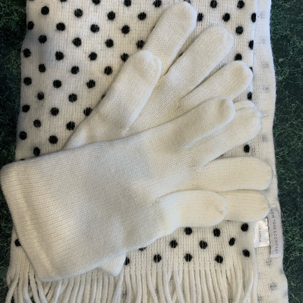 New York & Company Scarf and Gloves Set